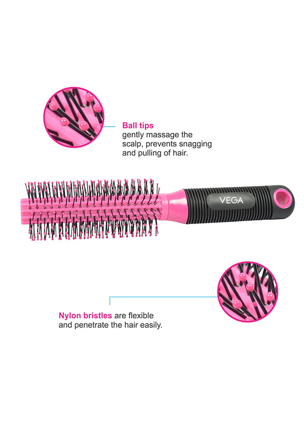 Round Hair Brushfor Adding Curls, Volume & Waves In Hairs| Men and Women| All Hair Types (R11-RB), Color may vary – thumbnail 4