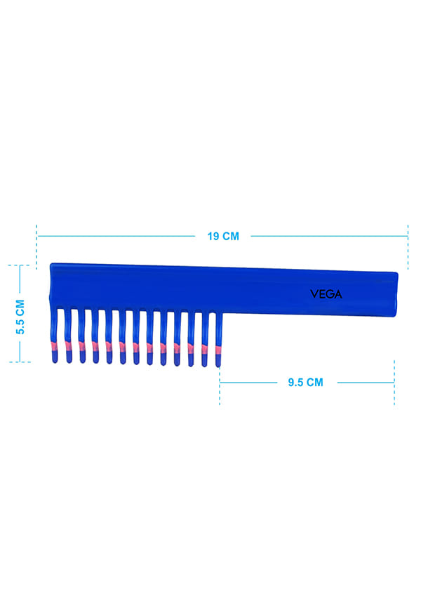 Shampoo Combwith Wide Tooth, Blue (1269) – thumbnail 3