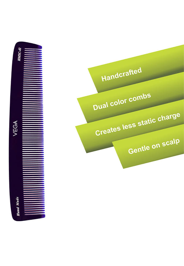 Spectra Dual Color -Graduated Dressing Hair Comb,Handmade for Men and Women, (HMSC-42) – thumbnail 4