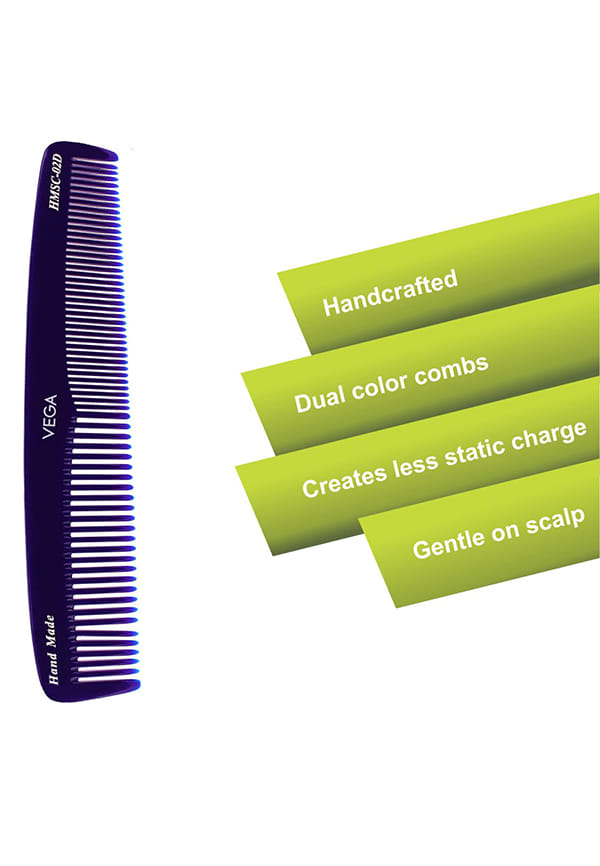 Spectra Dual Color -Graduated Dressing Hair Comb,Handmade for Men and Women, (HMSC-02D) – thumbnail 4