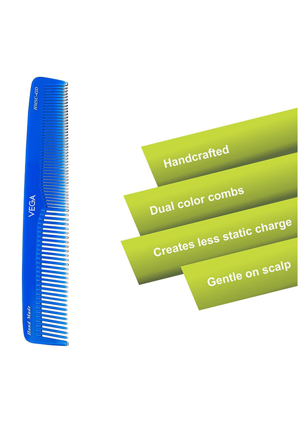 Spectra Dual Color -Graduated Dressing Hair Comb,Handmade for Men and Women, (HMSC-42D) – thumbnail 4