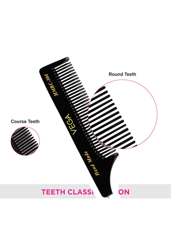 Tail Hair Comb with Steel Pin for Women, (HMBC-304) – thumbnail 4