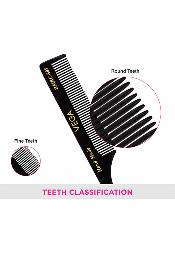 Tail Hair Comb with Steel Pin for Women, (HMBC-305) – thumbnail 4