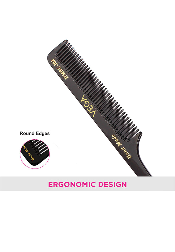 Tail Hair Comb,Handmadefor Women, Black, (HMBC-302) – thumbnail 5