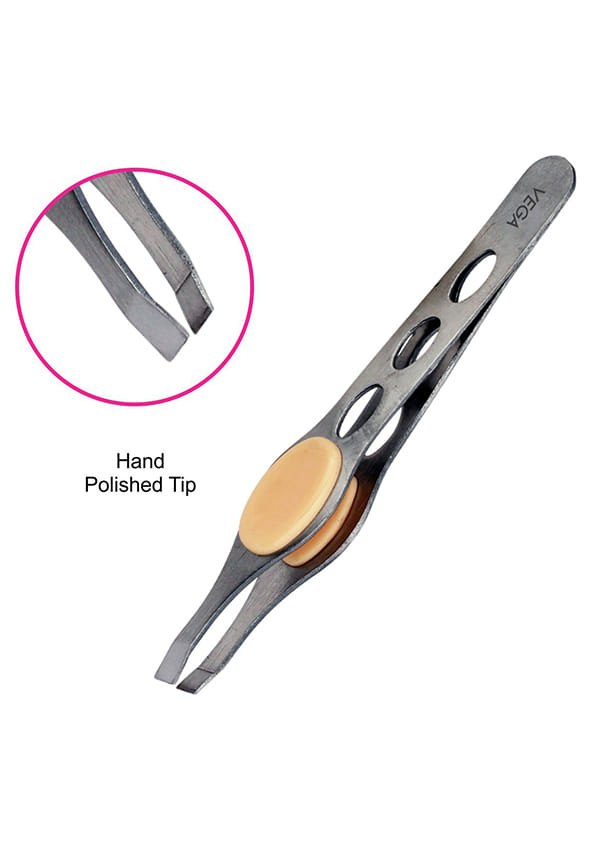 Tweezer with Rubber Grip, Square Tip, 1 Piece (TW-04) – thumbnail 4
