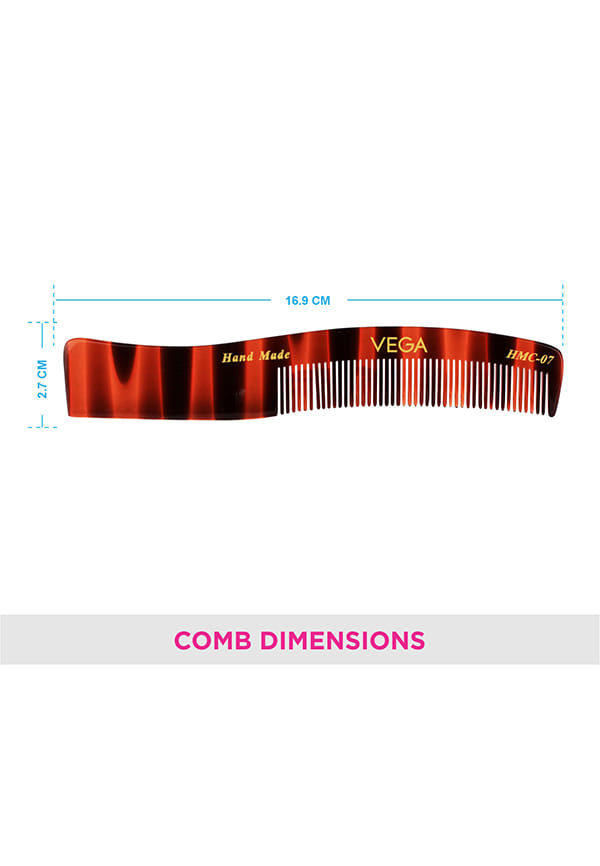 Vega Handcrafted Graduated Dressing Hair Comb (HMC-07) – thumbnail 3