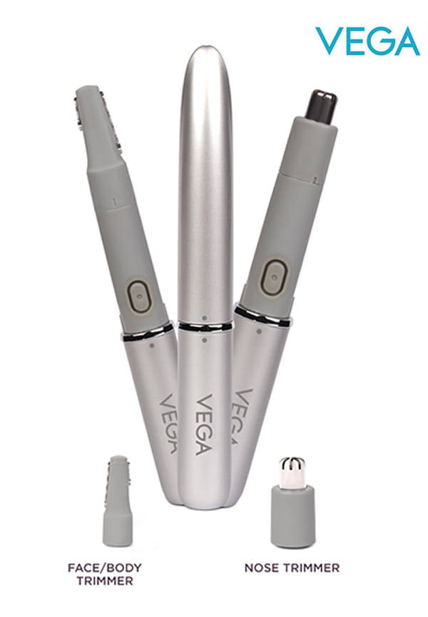 EZY 2-In-1 Unisex Face/Body & Nose Trimmer, IPX 5 Water Resistant, (VHBT-02) – thumbnail 2