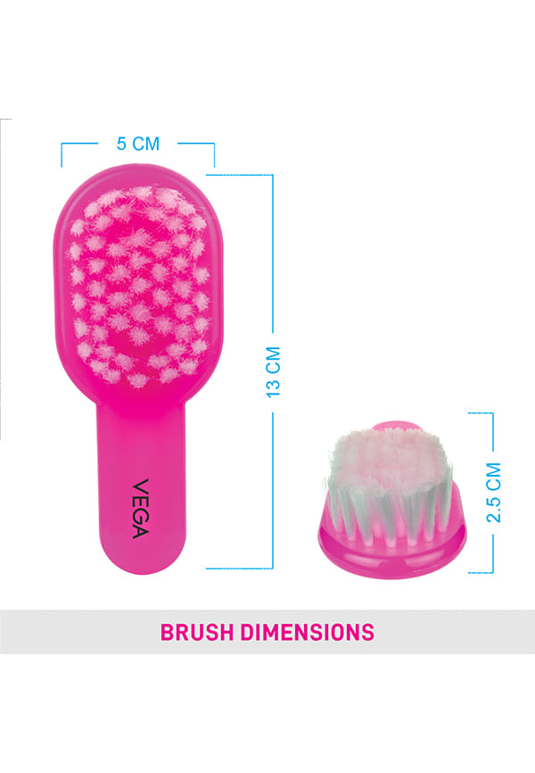 Vega Baby Hair Brush (India's No.1* Hair Brush Brand) with Soft Bristles for New Born Baby, Color May Vary, (9958) – thumbnail 2