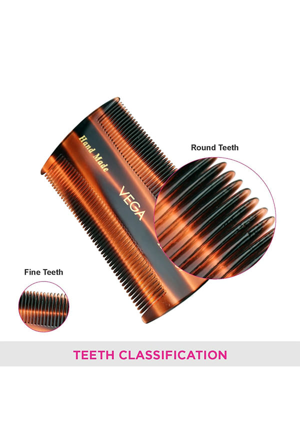 Vega Handcrafted Lice Hair Comb made with Cellulose Acetate (HMC-37) – thumbnail 4
