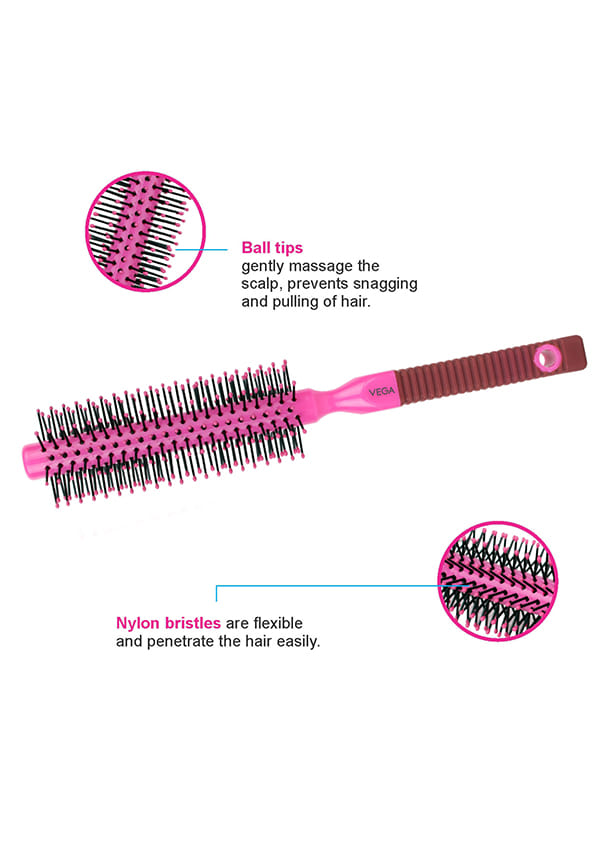 Round Hair Brushfor Adding Curls, Volume & Waves In Hairs| Men and Women| All Hair Types (R1-RB) – thumbnail 5