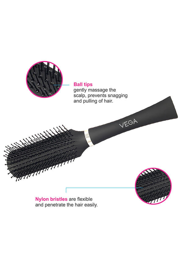 Flat Hair Brush (India's No. 1* Hair Brush Brand) for Men & Women (E5-FB N) – thumbnail 4