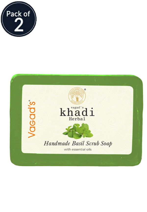 Khadi Basil Scrub Soap