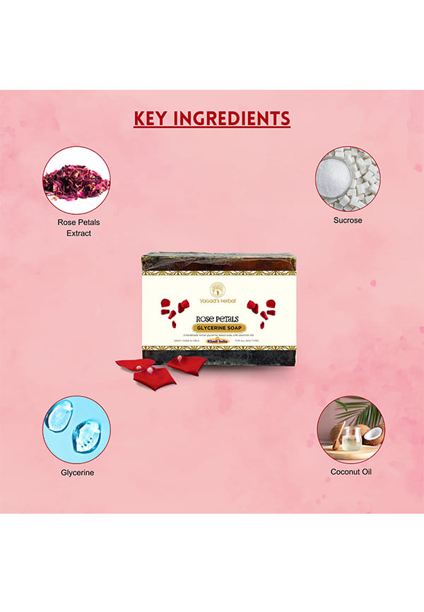 Khadi Rose & Honey With Rose Petals Soap – thumbnail 5