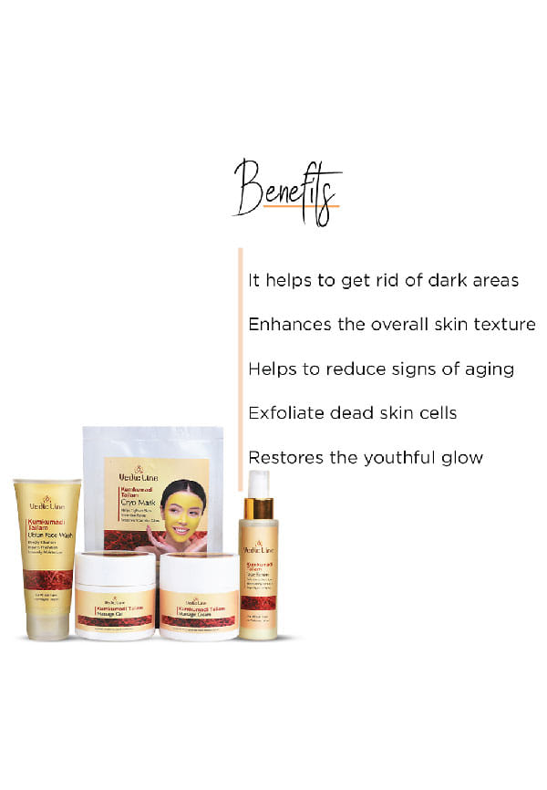 Kumkumadi Tailam Bridal Glow Kit helps Deep Clean Pores, Pull out impurities, and Fade Blemishes – thumbnail 2