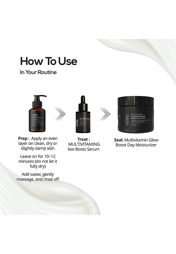 Multi Vitamin Infused Cream Clay Mask | Multivitamin Complex, Antioxidants & Grapevine Extract | For Nourishment, Radiance Boost & Skin Revitalisation | For Men & Women | 50g – thumbnail 4