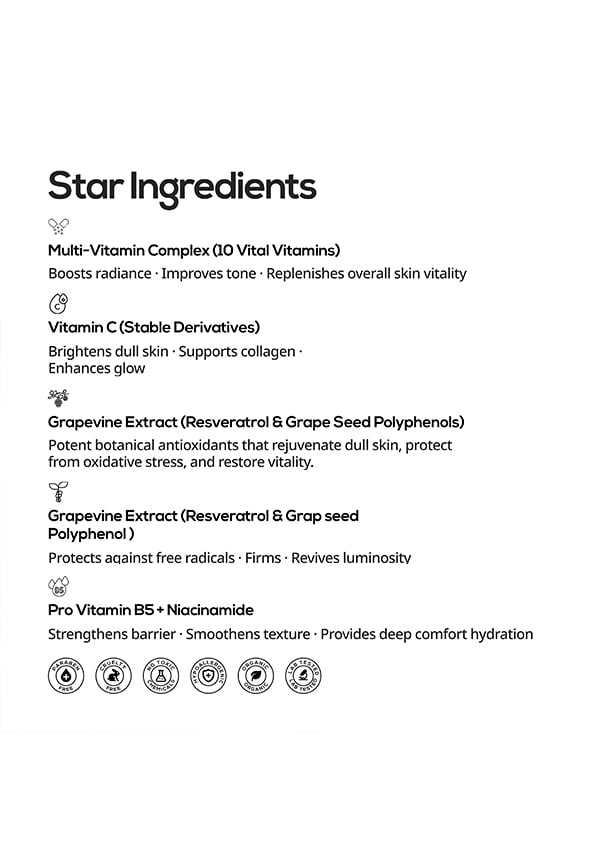 Multi Vitamin Infused Cream Clay Mask | Multivitamin Complex, Antioxidants & Grapevine Extract | For Nourishment, Radiance Boost & Skin Revitalisation | For Men & Women | 50g – thumbnail 5