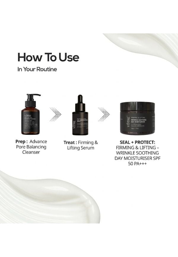 Firming & Lifting Wrinkle Soothing Day Moisturiser SPF 50 PA+++ | Peptide Complex, Paracress Extract & Rambutan | For Firming, Wrinkle Smoothing & Skin Plumping | For Men & Women | 30g – thumbnail 3