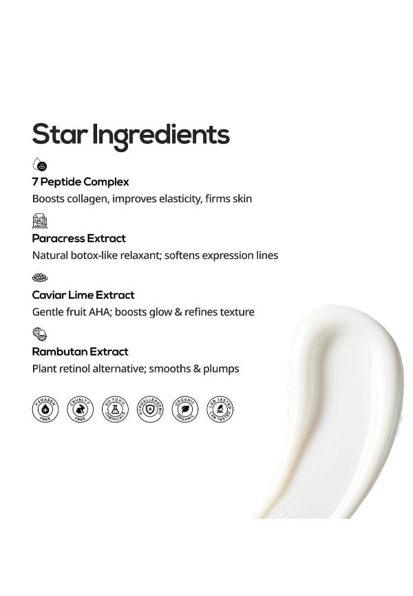 Firming & Lifting Wrinkle Soothing Day Moisturiser SPF 50 PA+++ | Peptide Complex, Paracress Extract & Rambutan | For Firming, Wrinkle Smoothing & Skin Plumping | For Men & Women | 30g – thumbnail 4