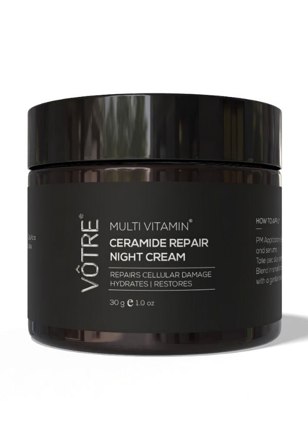 Multi Vitamin Ceramide Repair Night Cream | Ceramide Complex, Bakuchiol & Beta Glucans | For Barrier Restoration, Skin Recovery & Deep Nourishment | For Men & Women | 30g Multi Vitamin Ceramide Repair Night Cream | Ceramide Complex, Bakuchiol & Beta Glucans | For Barrier Restoration, Skin Recovery & Deep Nourishment | For Men & Women | 30g