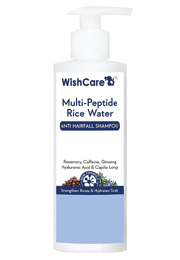 Multi Peptide Rice Water Anti Hairfall Shampoo - Rosemary, Capilia Longa, HA & Caffeine