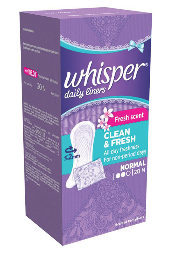 Whisper panty store liners