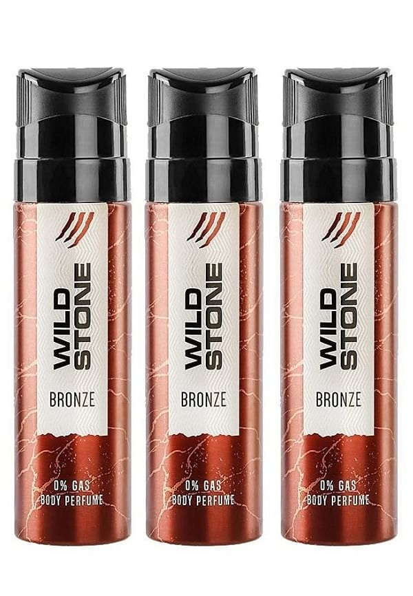 Bronze (120 ml each) Perfume Body Spray - For Men (360 ml, Pack of 3)