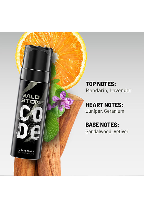 CODE Chrome, Steel and Titanium Body Perfume for Men – thumbnail 4
