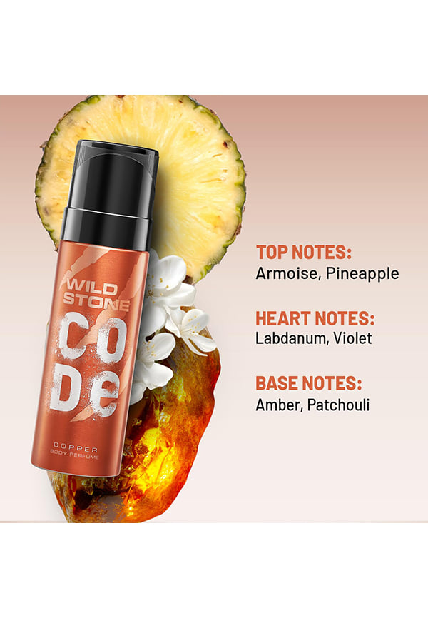 CODE Steel and Copper Long Lasting No Gas Body Perfume for Men – thumbnail 2