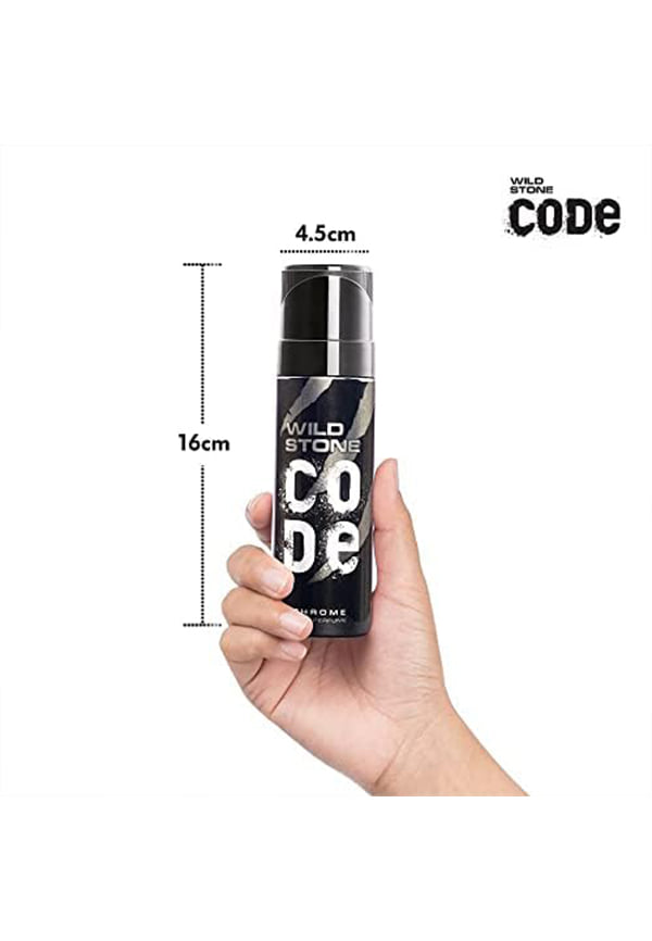 CODE Chrome Long Lasting No Gas Body Perfume for Men – thumbnail 3