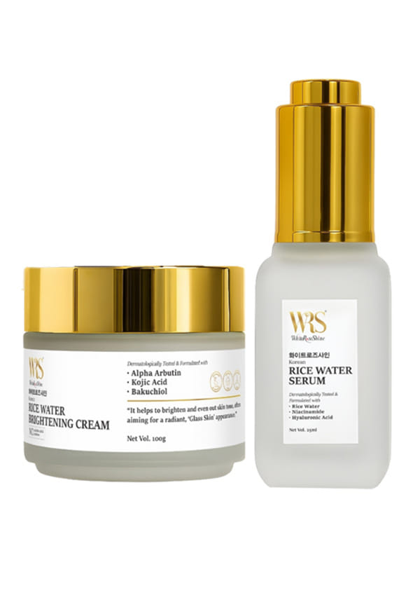 Korean Rice Water Serum & Brightening Cream (Combo Pack)