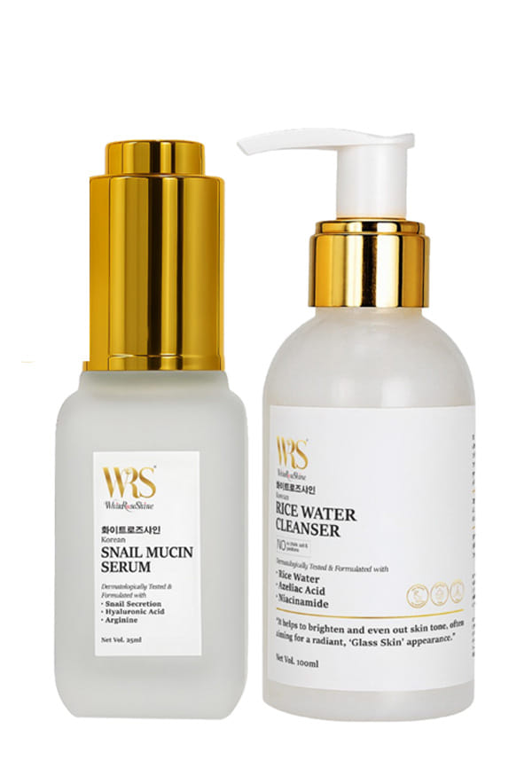 Korean Rice Water Cleanser & Snail Mucin Serum 96% (Combo Pack) Korean Rice Water Cleanser & Snail Mucin Serum 96% (Combo Pack)