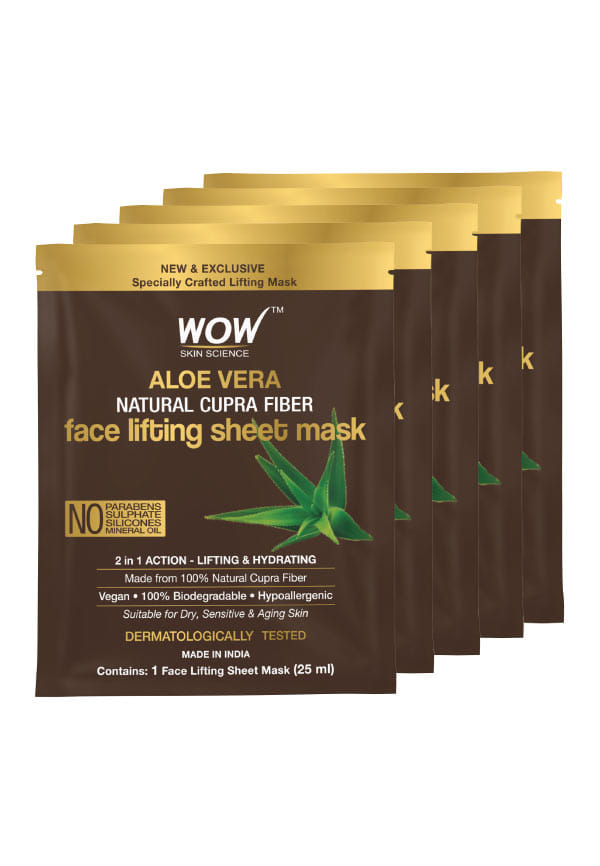 Aloe Vera Natural Cupra Fiber Face Lifting Sheet Mask