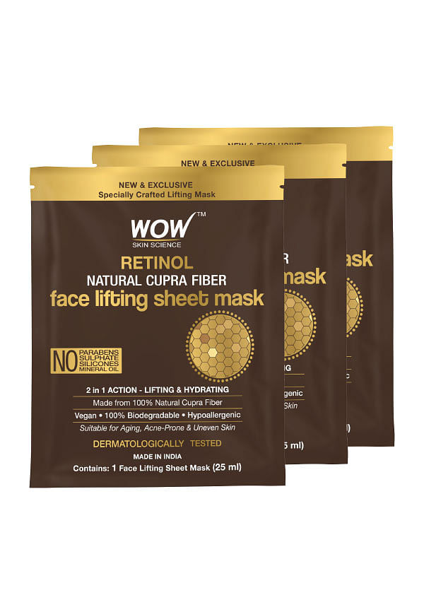 Retinol Natural Cupra Fiber Face Lifting Sheet Mask