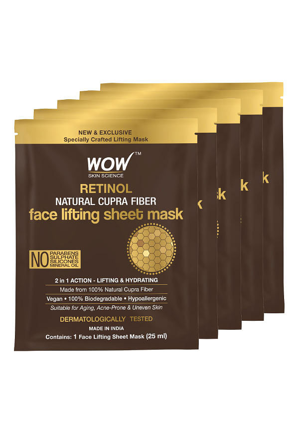 Retinol Natural Cupra Fiber Face Lifting Sheet Mask