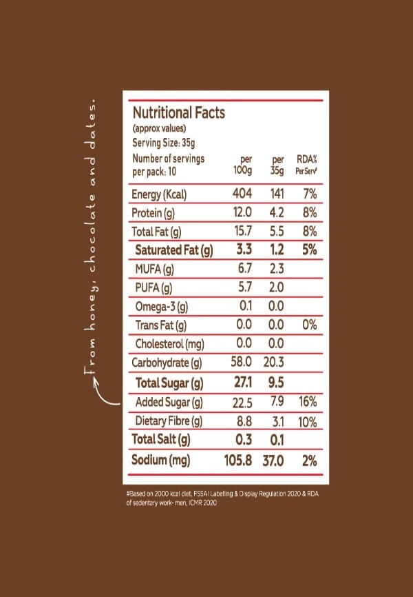 Yoga Bar Energy Bar |Chocolate Chunk Nut Flavour |No Artificial Flavours | Pack of 10 – thumbnail 3