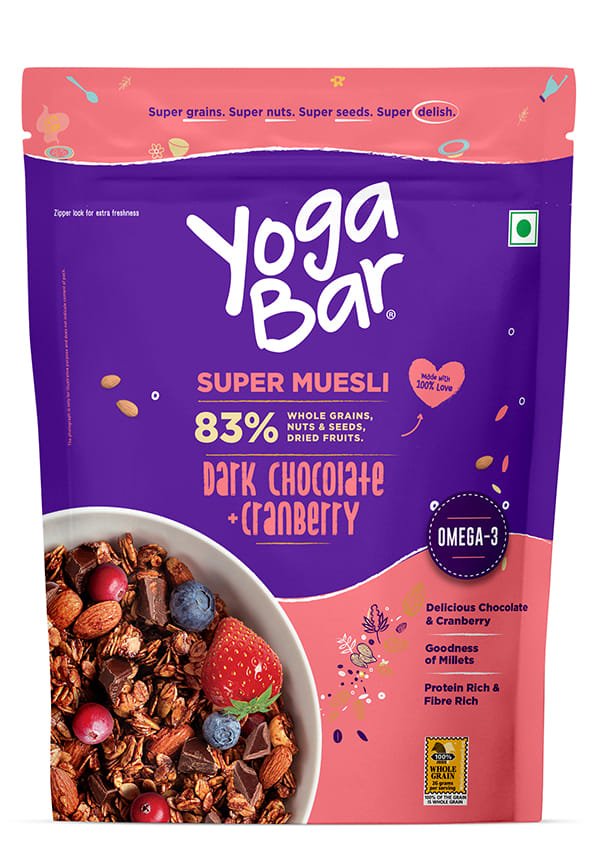 Yoga Bar Super Muesli |Dark Chocolate and Cranberry |0% Added Sugar |700g Yoga Bar Super Muesli |Dark Chocolate and Cranberry |0% Added Sugar |700g