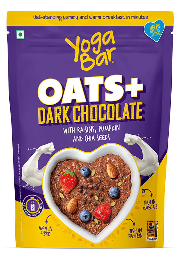 Yoga Bar Oats |Dark Chocolate Flavour |Contains Black Raisins, Pumpkin and Chia Seeds|400g Yoga Bar Oats |Dark Chocolate Flavour |Contains Black Raisins, Pumpkin and Chia Seeds|400g