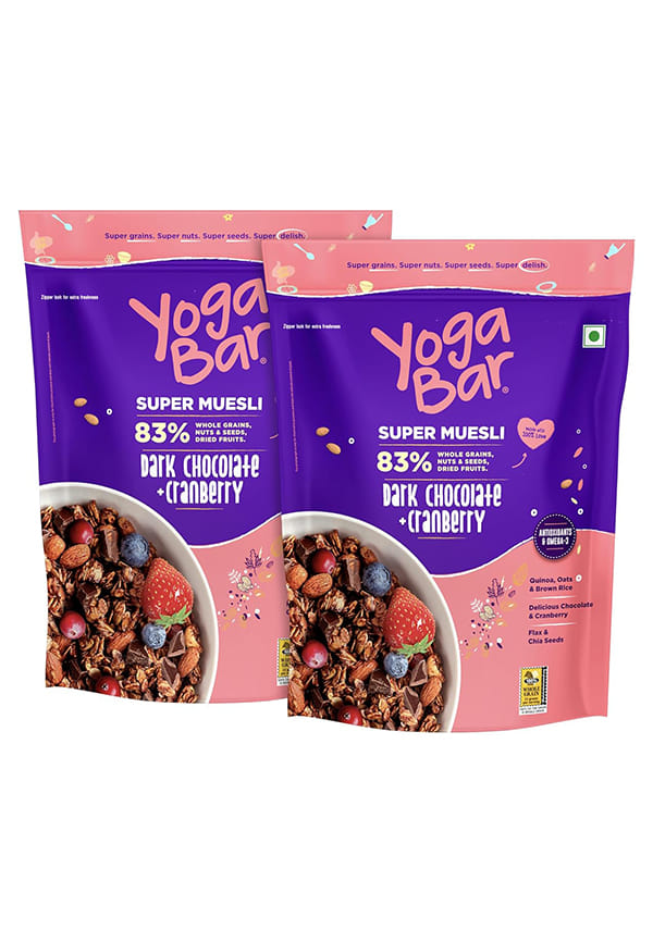 Yoga Bar Super Muesli |Dark Chocolate and Cranberry |0% Added Sugar |700g Yoga Bar Super Muesli |Dark Chocolate and Cranberry |0% Added Sugar |700g