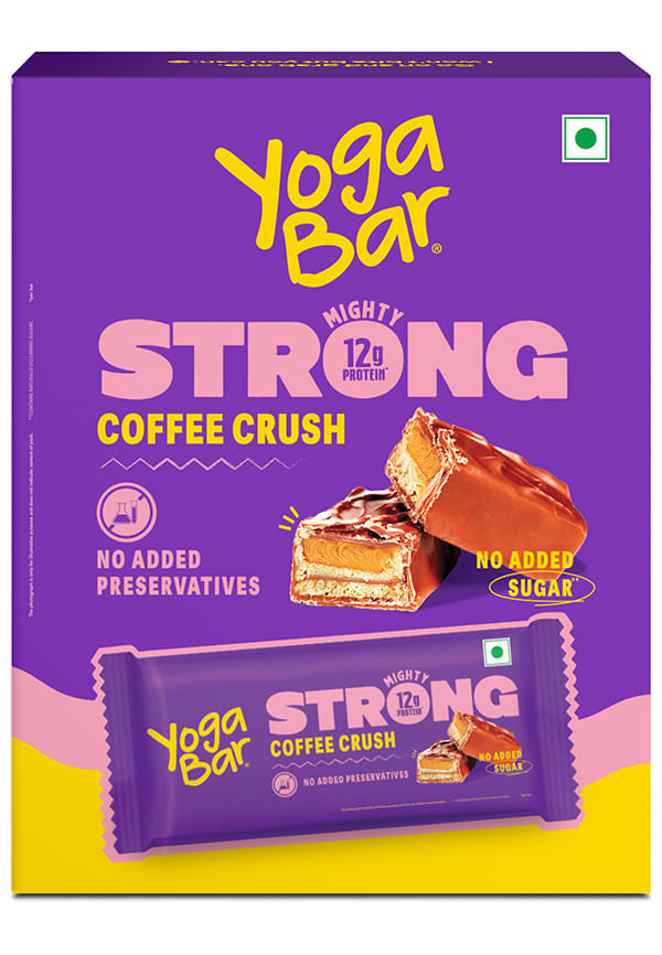 Yoga Bar Strong Enrobed Protein Bars Combo | Coffee Crush | No Added Sugar | Pack of 6 Yoga Bar Strong Enrobed Protein Bars Combo | Coffee Crush | No Added Sugar | Pack of 6