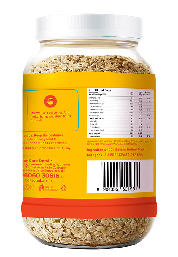 100% Rolled Oats | Gluten Free Golden Oats – thumbnail 2