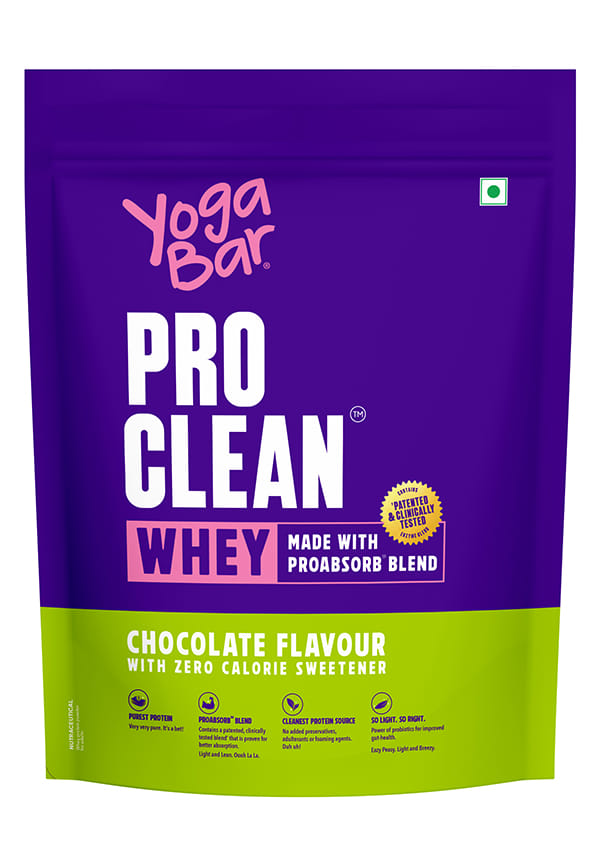 Yoga Bar Pro Clean Whey Protein | Chocolate Flavour | with Zero Calorie Sweetner| 26g Protein per Scoop | 907g Yoga Bar Pro Clean Whey Protein | Chocolate Flavour | with Zero Calorie Sweetner| 26g Protein per Scoop | 907g