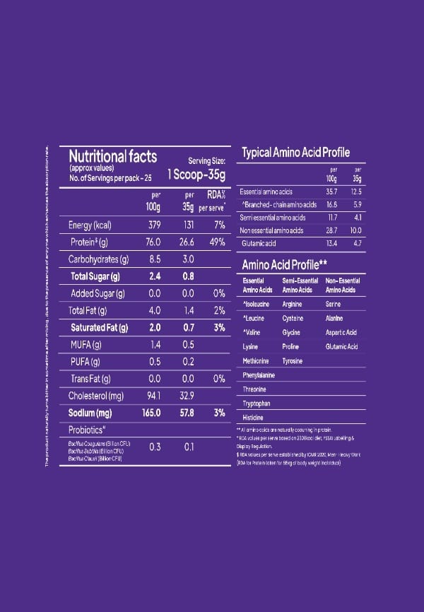 Yoga Bar Pro Clean Whey Protein | Chocolate Flavour | with Zero Calorie Sweetner| 26g Protein per Scoop | 907g – thumbnail 3