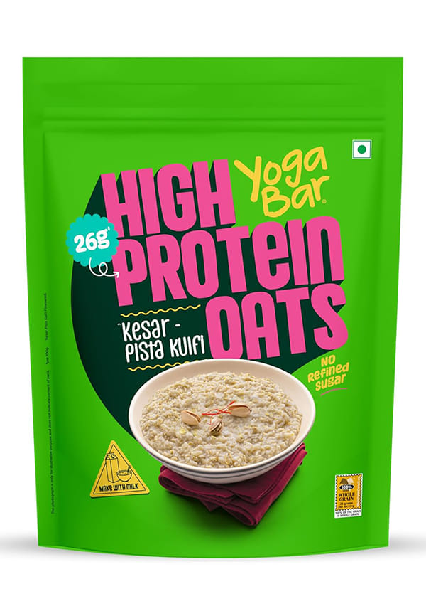 High Protein Oats with Kesar Pista Kulfi flavour