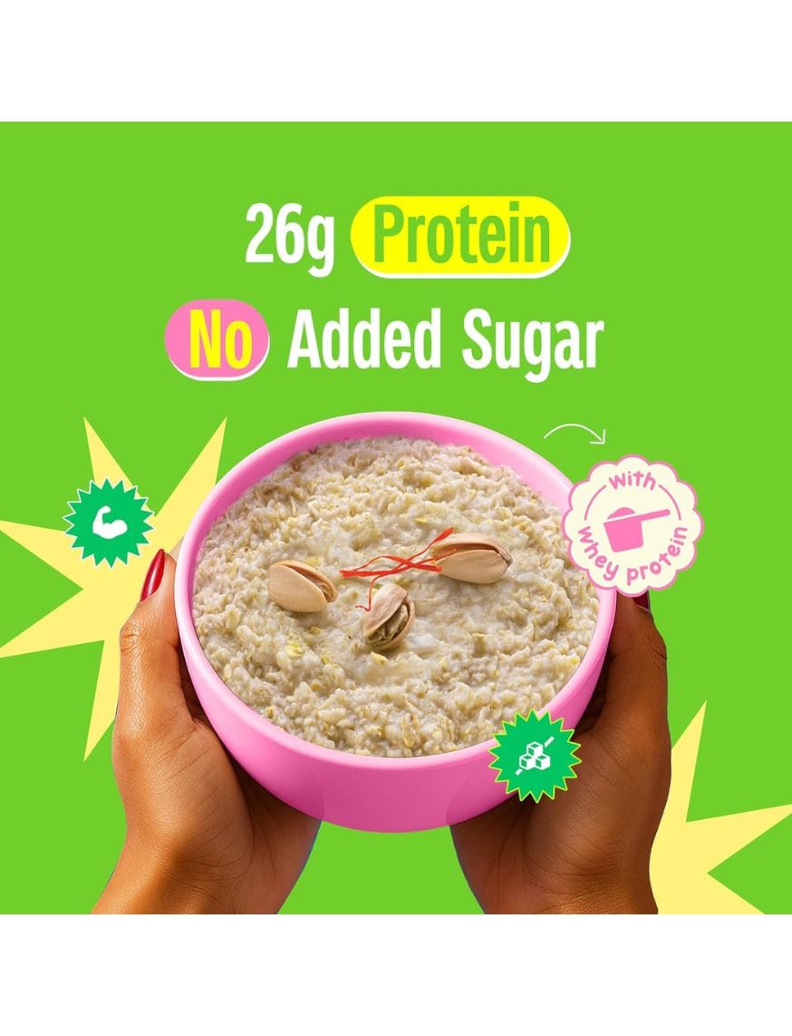 High Protein Oats | Kesar Pista Kulfi Flavour | 26g Protein | No Refined Sugar – thumbnail 5