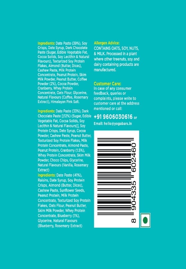 Yoga Bar Daily 10g Protein Bar Variety Pack | Date Sweetened|Pack of 6 | 300g – thumbnail 4