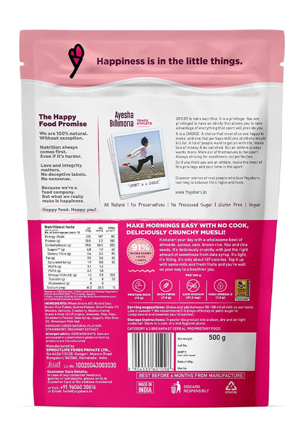Yoga Bar Super Muesli |Fruit, Nuts and Seeds |0% Added Sugar |700g – thumbnail 2