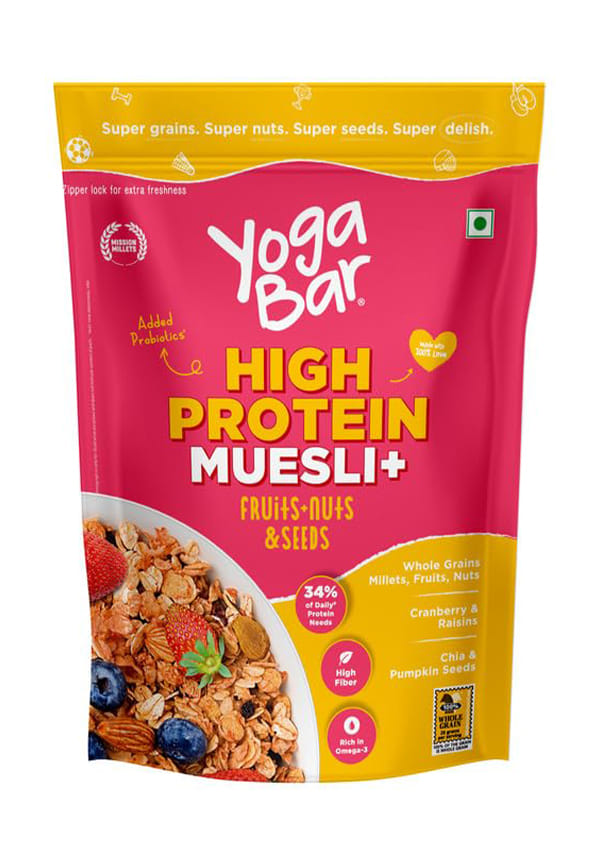 Fruit & Nut Muesli, Super Save Pack, Wholegrain Breakfast, High Fiber Pouch