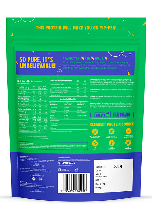 Pro Clean Plant Protein | Chocolate Flavour with Monk Fruit – thumbnail 2
