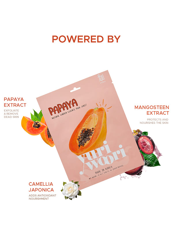 Natural Garden Essence Mask Sheet Papaya – thumbnail 3