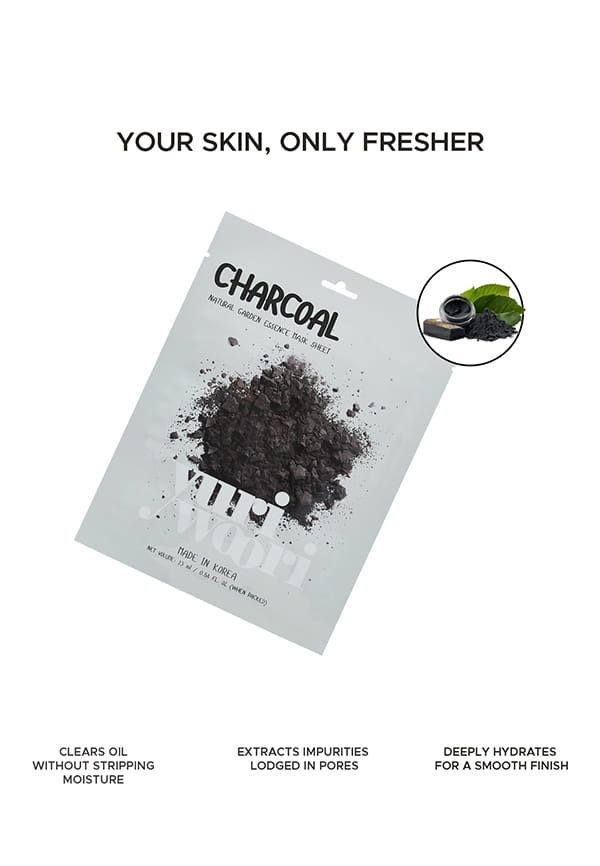 Natural Garden Essence Mask Sheet Black Charcoal – thumbnail 3